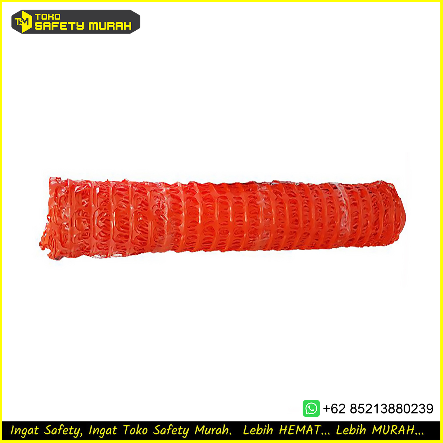Safety Net / Jaring Pengaman HDPE Barrier Fence 50 meter Polinet Orange ...