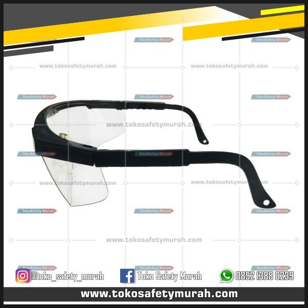 Kacamata Safety Gurinda Bening Putih Kotak Glasses Clear