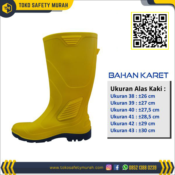 Sepatu AP Boot Terra Eco 3 / ORIGINAL Boots Karet Eco3 Yellow PVC
