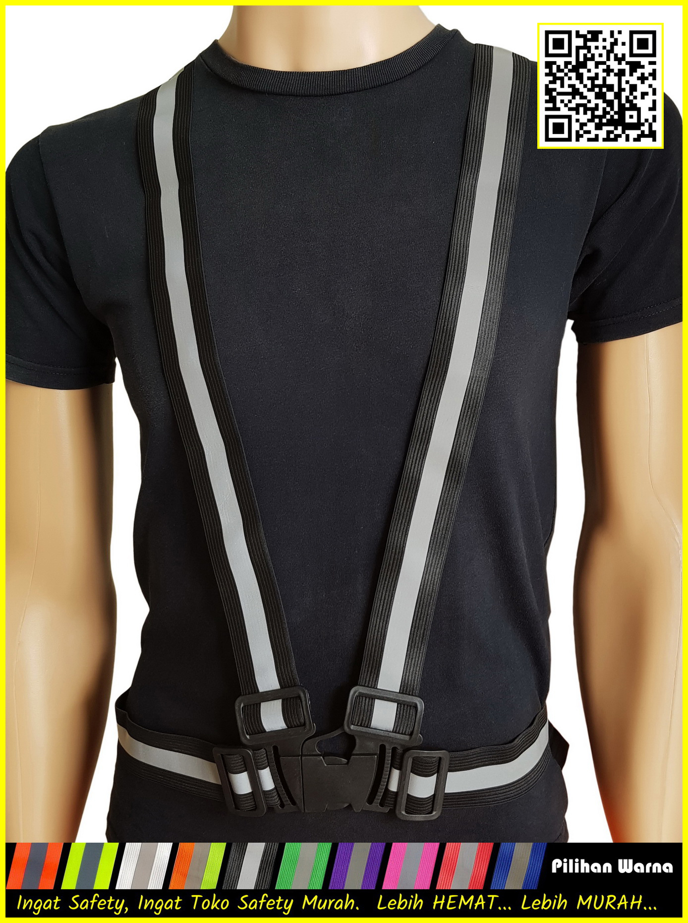 Rompi V Karet Reflective Strap Vest Safety Elastic Scotlight Vest