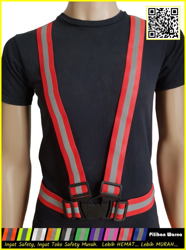 Rompi V Karet Reflective Strap Vest Safety Elastic Scotlight Vest